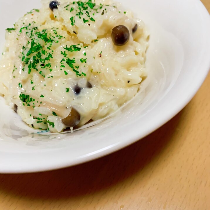 簡単ランチ しめじのリゾット レシピ 作り方 By まぁ2510 楽天レシピ 簡単ランチ しめじのリゾット レシピ 作り方 By まぁ2510 楽天レシピ